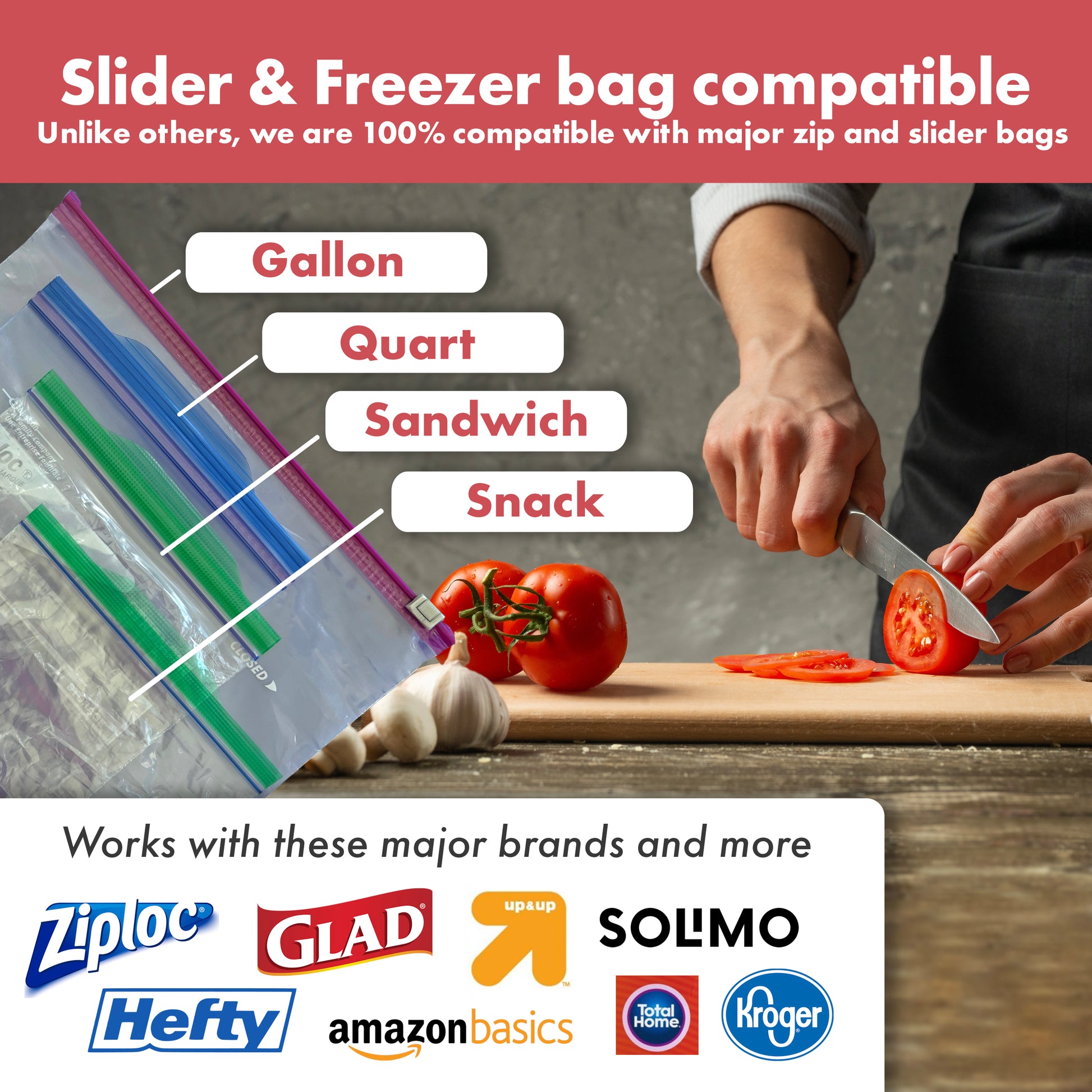Best Choice Zip/Slider Storage Gallon Bag, Plastic Bags